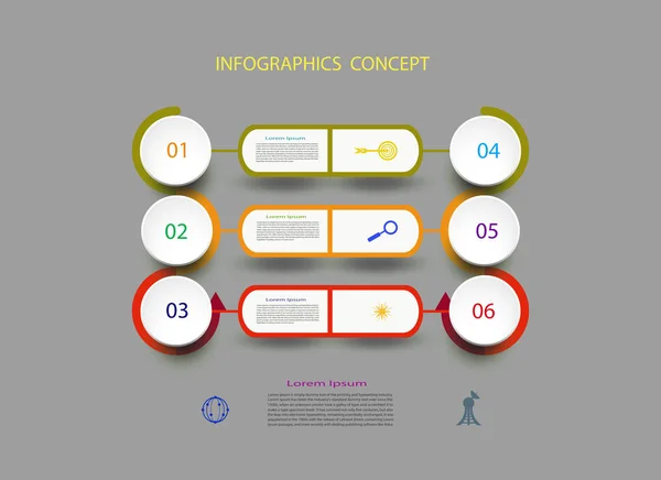Infografías Plantilla Diseño Línea Tiempo Para Concepto Negocio Los Iconos —  Fotos de Stock