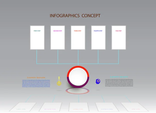 Infographics Χρονολόγιο Πρότυπο Για Την Επιχειρηματική Ιδέα Και Εικονίδια Μπορεί — Φωτογραφία Αρχείου