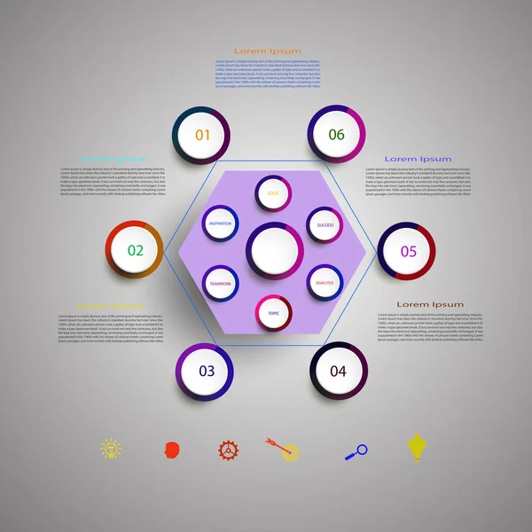 Modèle Chronologie Infographique Pour Concept Entreprise Icônes Peut Être Utilisé — Photo