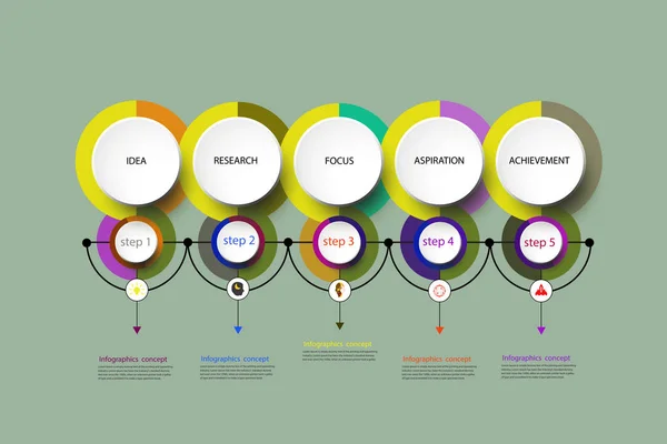 Πρότυπο Σχεδίασης Χρονολόγιο Infographics Διάνυσμα Για Επιχειρηματική Ιδέα Και Εικονίδια — Φωτογραφία Αρχείου