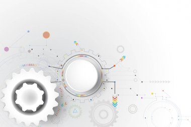 Vektör illüstrasyon Hi-tech dijital teknoloji tasarım renkli o
