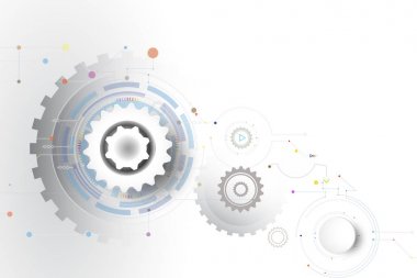 Vektör illüstrasyon Hi-tech dijital teknoloji tasarım renkli o