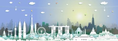 Cabel araba, balon ve uçak ile seyahat.