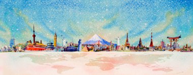 Dünya seyahati ve turistik yerleri. Dünyanın ünlü simgeleri.