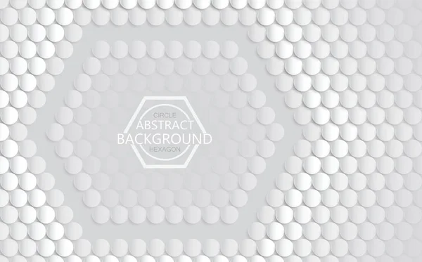 ベクトルグレーの背景3D六角形と円の抽象的なテクスチャ 要約創造的な現代のグラフィックサイクル カバーのための使用 本のデザイン ポスター カバー カード 壁紙の背景や広告 — ストックベクタ