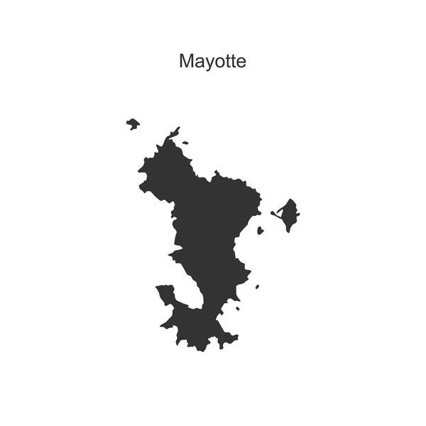 Mapa Francuskiej Wyspie Mayotte Ilustracja Wektorowa — Wektor stockowy