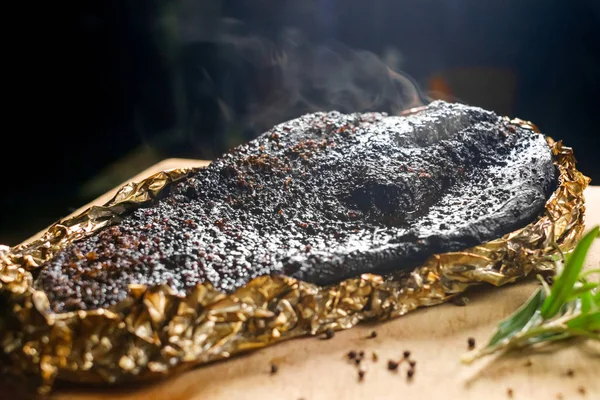 Barbecue smoked brisket in Texas. Southern bbq — Stock Photo, Image