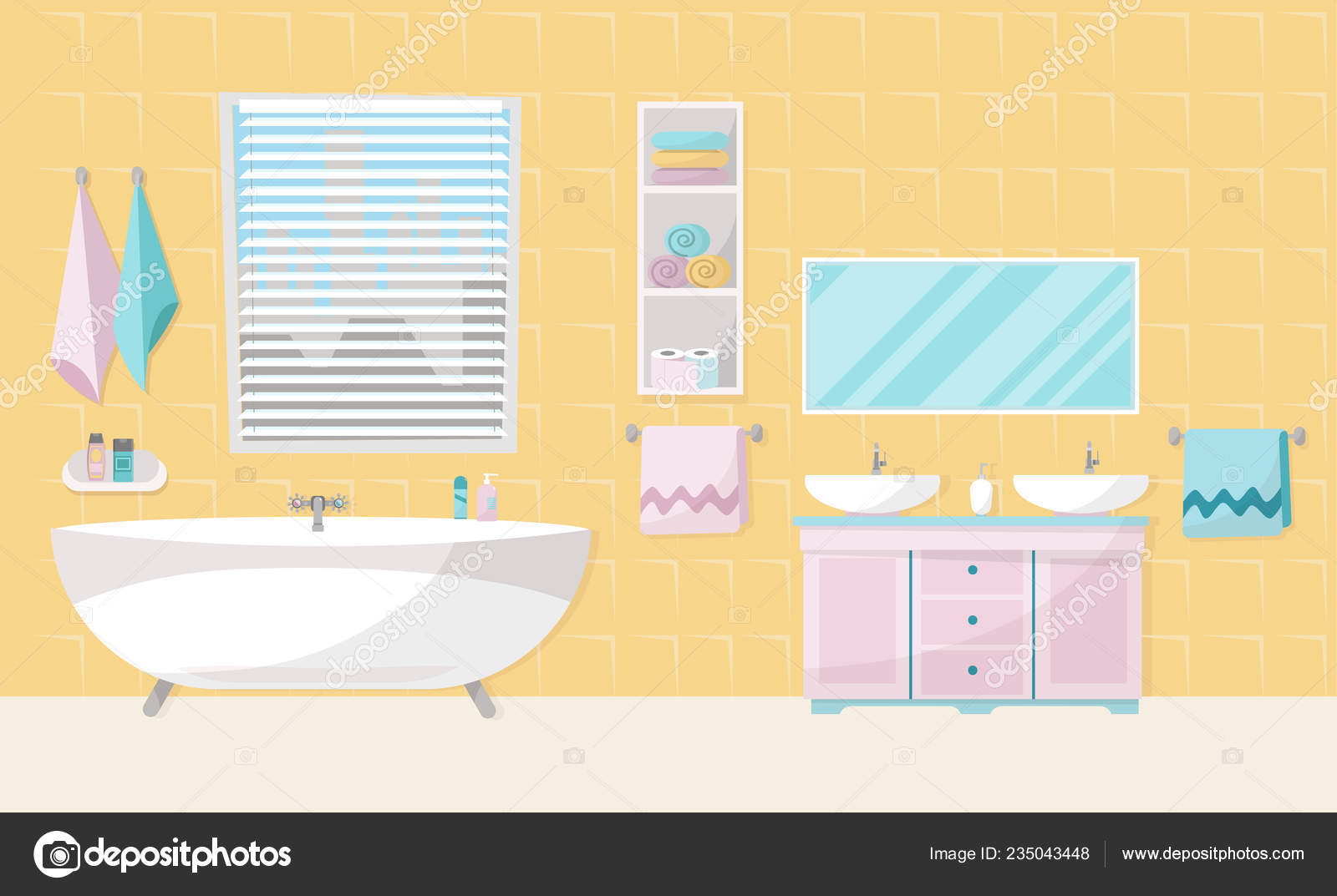 Interior Cuarto Baño Moderno Con Bañera Muebles Baño Baño Soporte