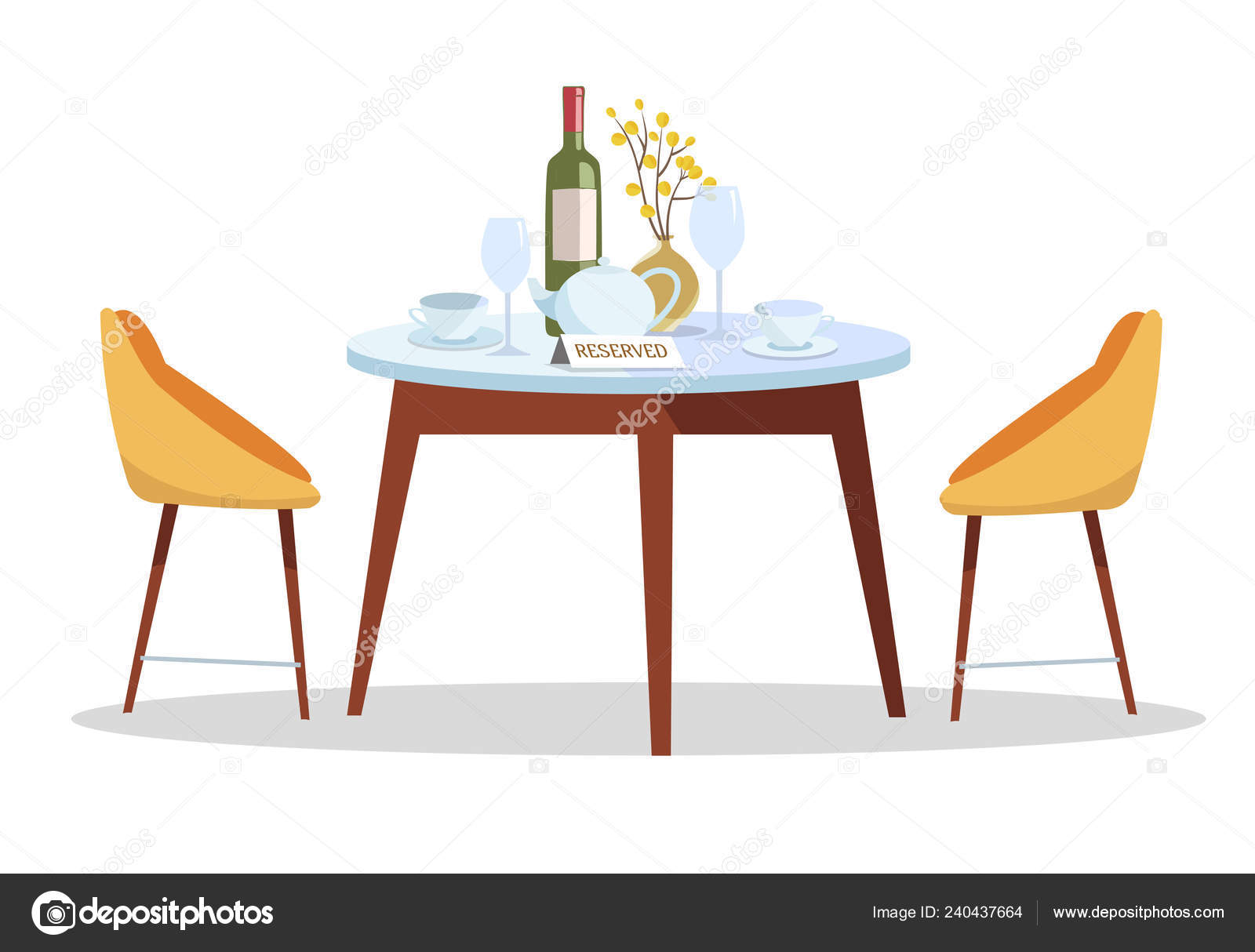 Place Romantic Date Reserved Sign Table Restaurant