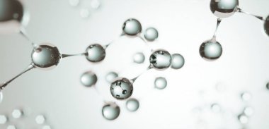 3D çizim. Atom bağlantı kavramı. Abstrack arka plan. Bilim duvar kağıdı ekran koruyucu