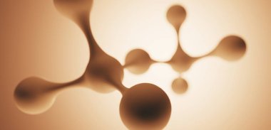 3D çizim. Atom bağlantı kavramı. Abstrack arka plan. Bilim.