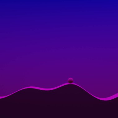 Soyut geometri kompozisyon. Akış arka plan. Dalga ve küre 3d çizim. Mavi ve pembe. Poster, kapak, marka, afiş, tasarlamak için modern tasarım. Neon renkler.