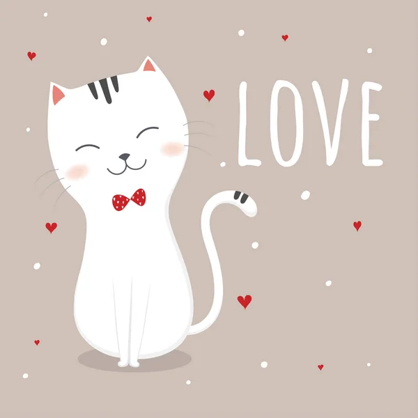 Chats Mignons Amour — Image vectorielle