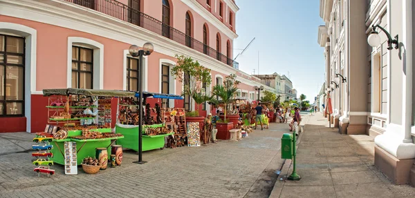 Venditore Artigianato Una Strada Cienfuegos — Foto Stock