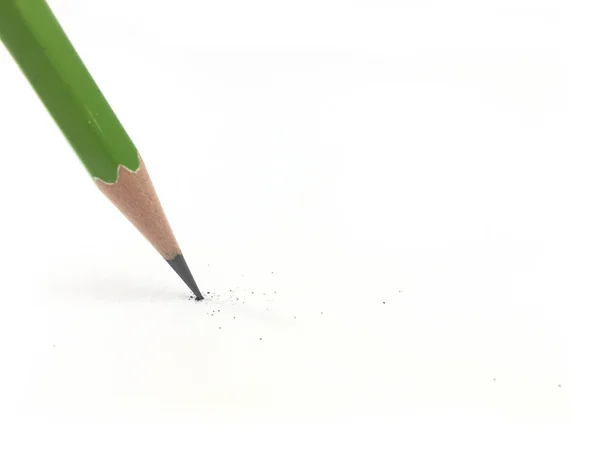 Começou Escrever Lápis Verde Papel Imagem De Stock