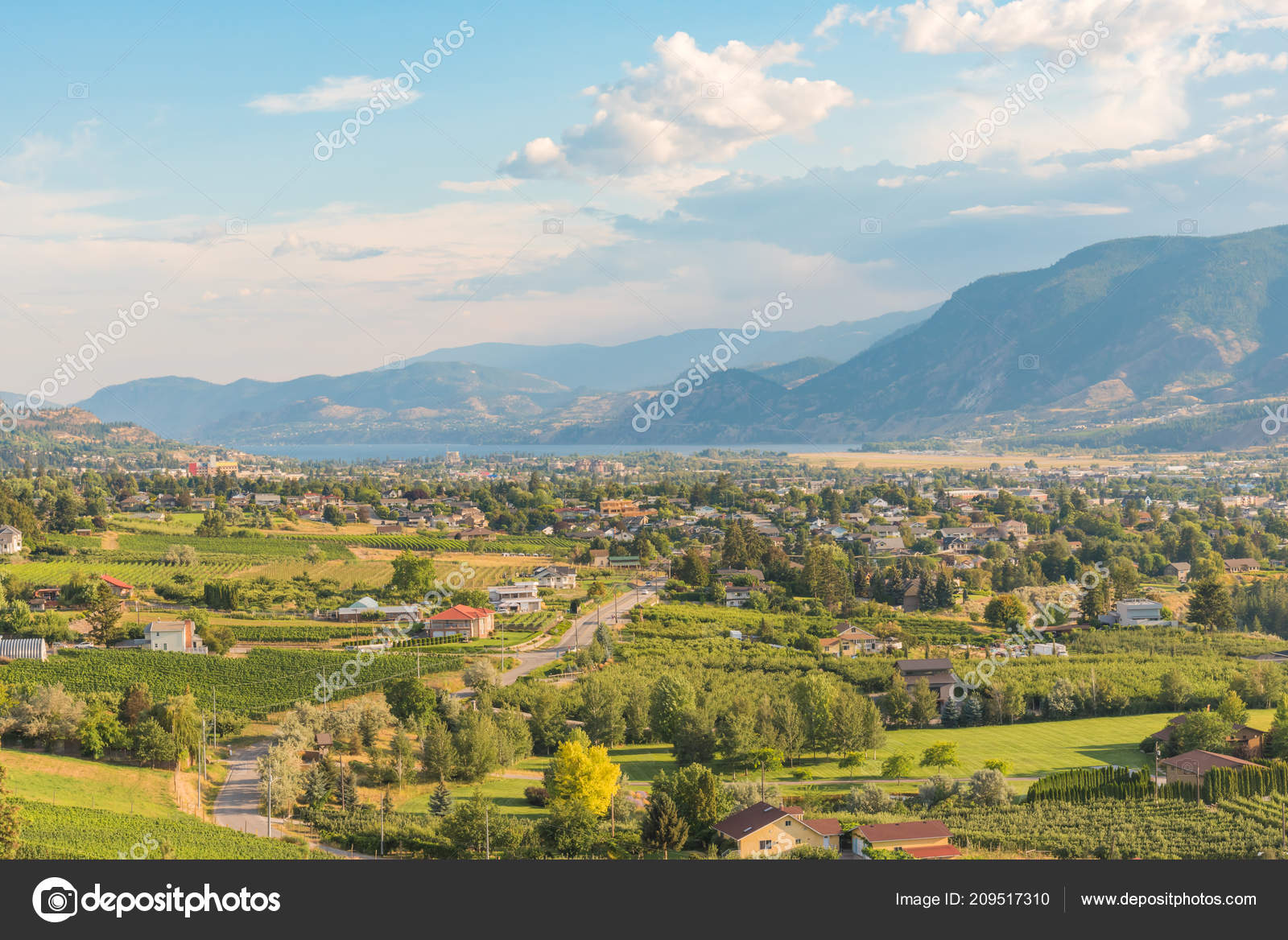 View Naramata Bench City Penticton Looking South Skaha Lake