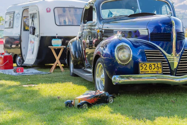 Penticton Columbia Británica Canadá Junio 2019 Automóvil Clásico Caravana Vintage — Foto de Stock