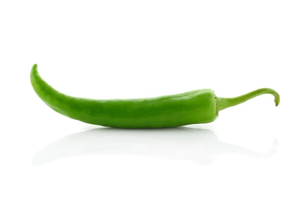 Pimiento Verde Aislado Sobre Fondo Blanco — Foto de Stock