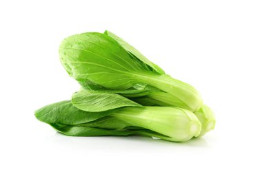 Çin lahanası (Çince lahana) üzerinde beyaz izole