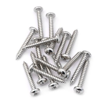 beyaz arkaplanda izole edilmiş vida