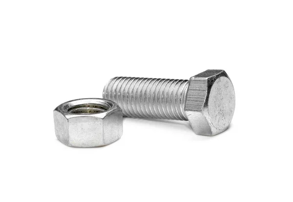 Beyaz arkaplanda izole edilmiş vida