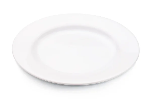 Boş plaka beyaz arkaplanda izole edildi