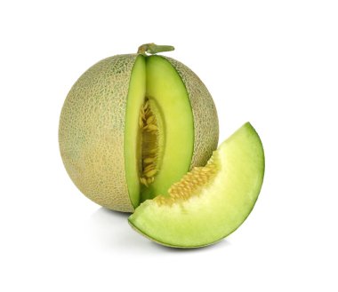 Beyaz arkaplanda kavun