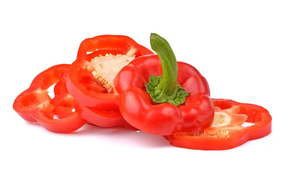 Sweet Red Pepper Isolated White Background — Stock Photo, Image