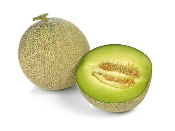 Cantaloupe Melon White Background — Stock Photo, Image