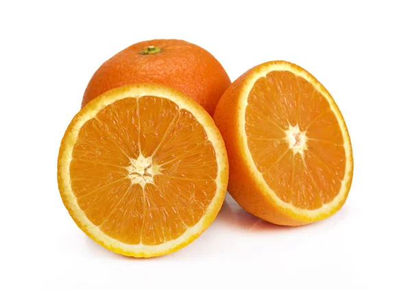 Narancs Gyümölcs Elszigetelt Fehér Alapon — Stock Fotó