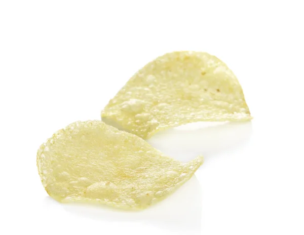 Beyaz Arkaplanda Patates Cipsi — Stok fotoğraf