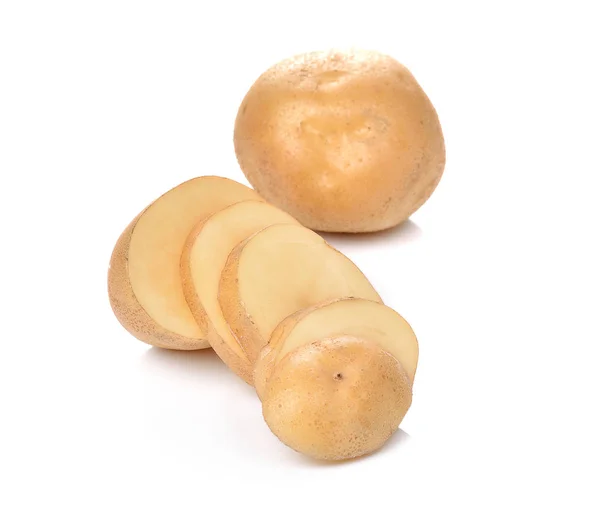 Patatas Con Cáscara Aislada Sobre Fondo Blanco —  Fotos de Stock