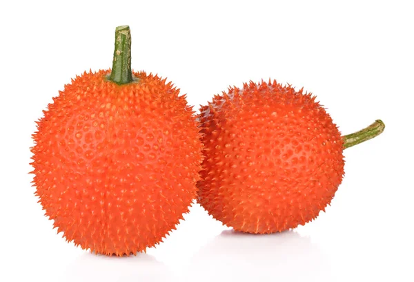 Gac Frukt Typiskt För Orange Färgade Vegetabilier Asien Gac Frukt — Stockfoto