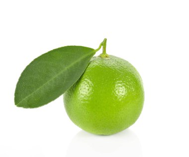 yaprak beyaz zemin üzerine kireç.