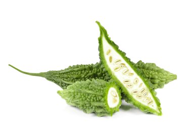 Acı kavun beyaz arkaplanda izole