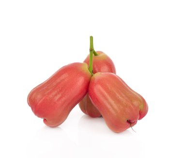 Beyaz arkaplanda gül elmaları izole.