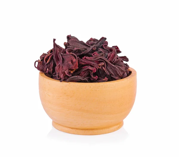 Top View Of Dried Hibiscus Sabdariffa Or Roselle Fruits In The White Bowl  Isolated On White Background Stock Photo - Download Image Now - iStock