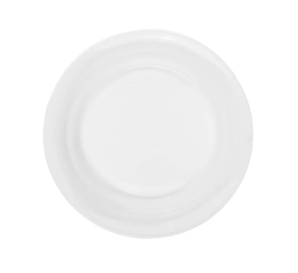 Plate White Background Top View — Stock Photo, Image