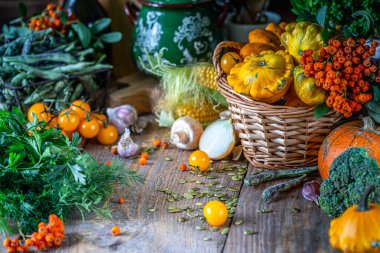 Sebze Bir sepette taze biyo sebze.