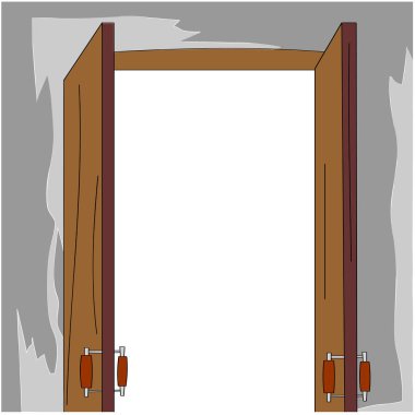 Kapıyı aç. Vektör grafikleri