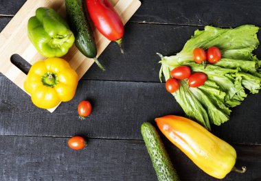 sebze vejetaryen çorbası, üstten görünüm