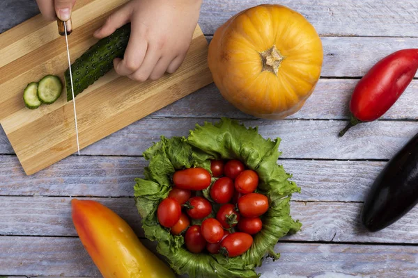 cutting vegetables for vegan meal, dinner