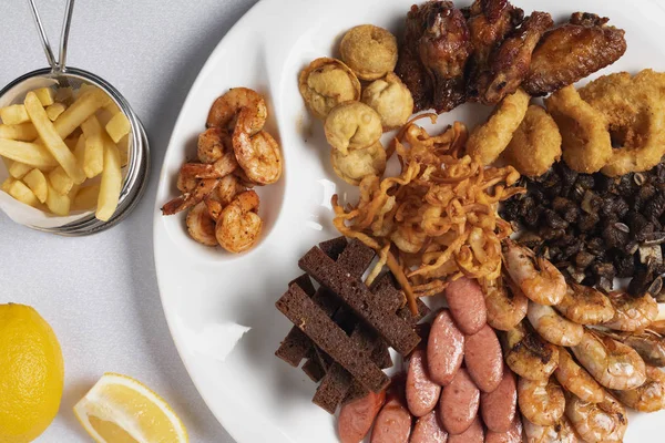 Enorme Conjunto Lanches Para Cerveja — Fotografia de Stock