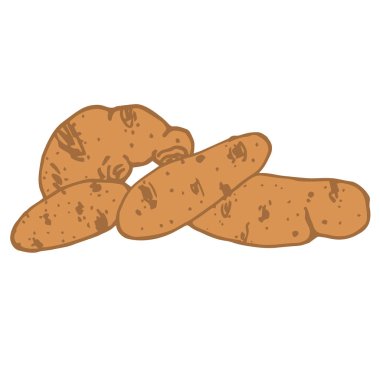 Vektör el çizilmiş patates illüstrasyon. Nişasta kroki ıllustratio