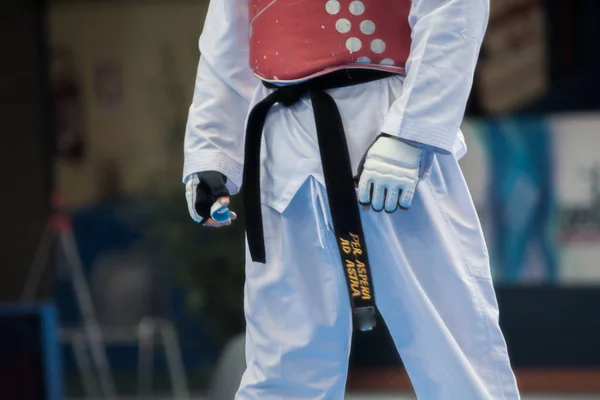 Taekwondo Een Koreaanse Krijgskunst Een Bestrijding Sport — Stockfoto