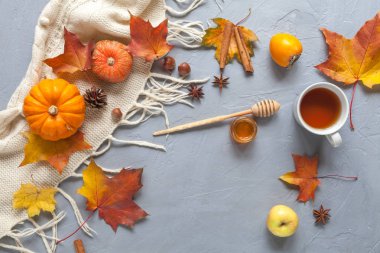 yapraklar sonbaharda arka planla