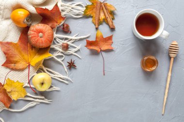 yapraklar sonbaharda arka planla