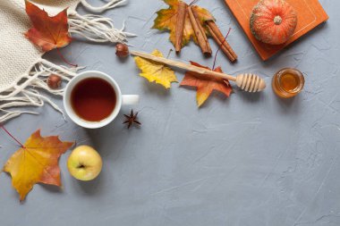 yapraklar sonbaharda arka planla