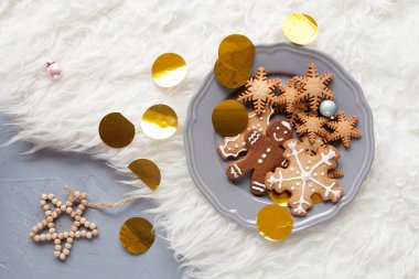 Noel arkaplanı ve Noel kurabiyeleri