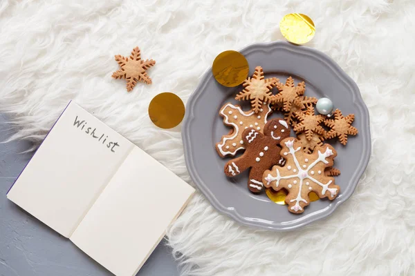 Noel arkaplanı ve Noel kurabiyeleri